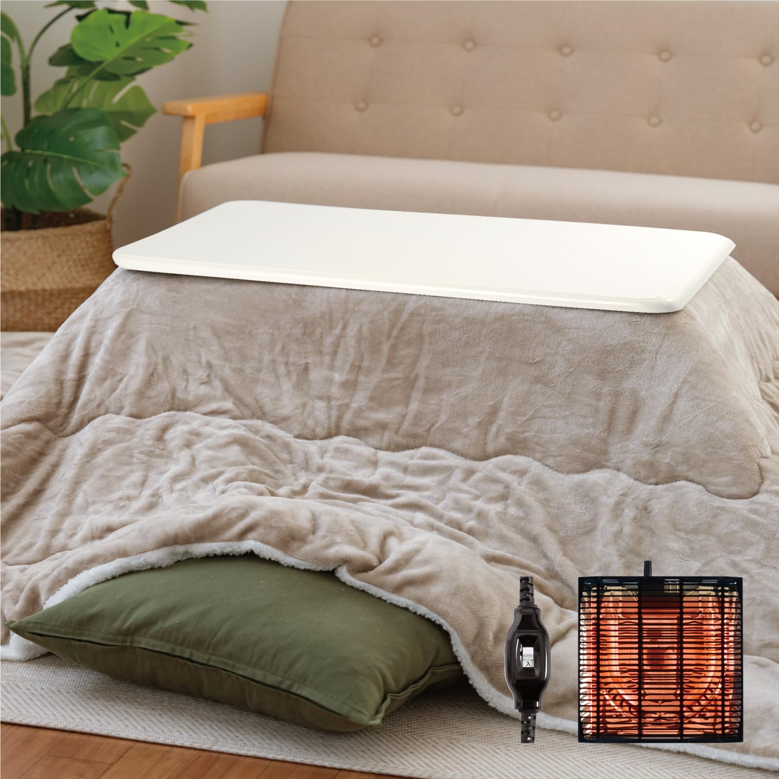 Amazon.co.jp : tamurasoukenn store こたつ 2点セット 長方形 90×60cm